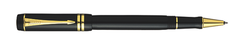 Parker Doufold Rollerball Black w/ Gold Trim