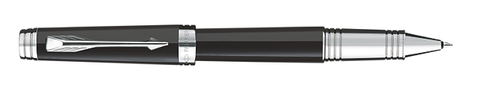Parker Premier Black Lacquer W/Silver Trim Rollerball