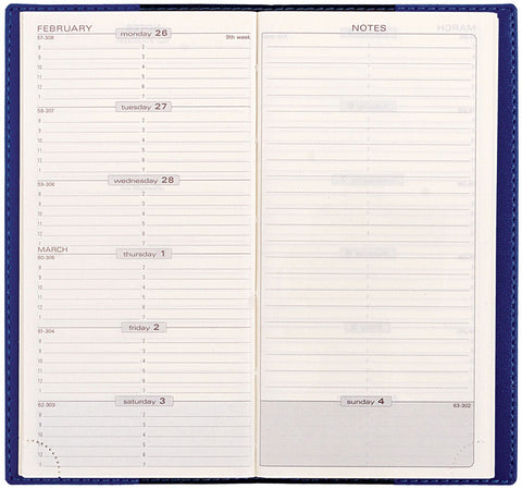 EXACOMPTA WEEKLY POCKET  SPACE 17 2026 **CLUB GRAINED LEATHERETTE**