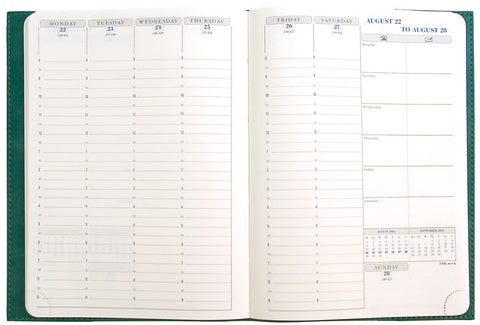 EXACOMPTA WEEKLY DESK - VISUAL 2026 **CLUB GRAINED  LEATHERETTE**